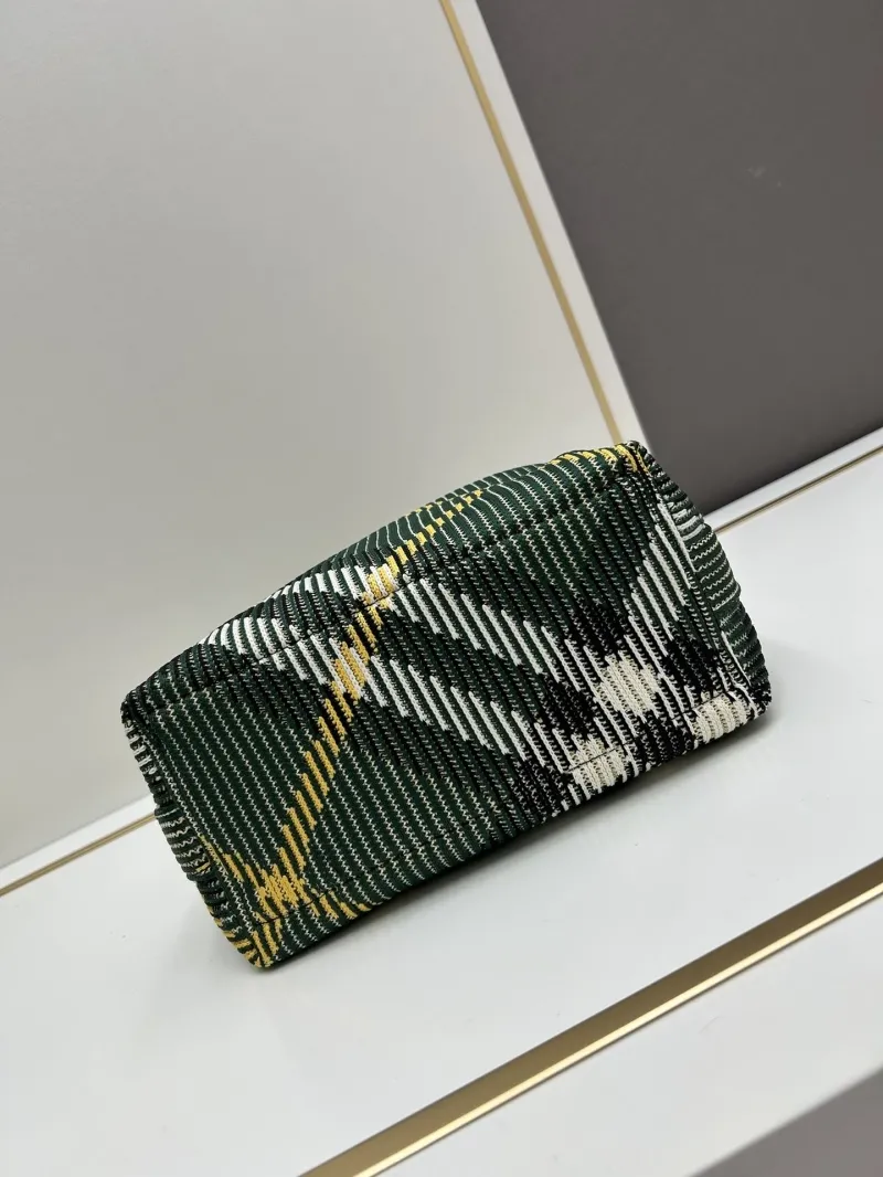 Burberry Green Plaid Top Handle Bag 8421 - Image 5