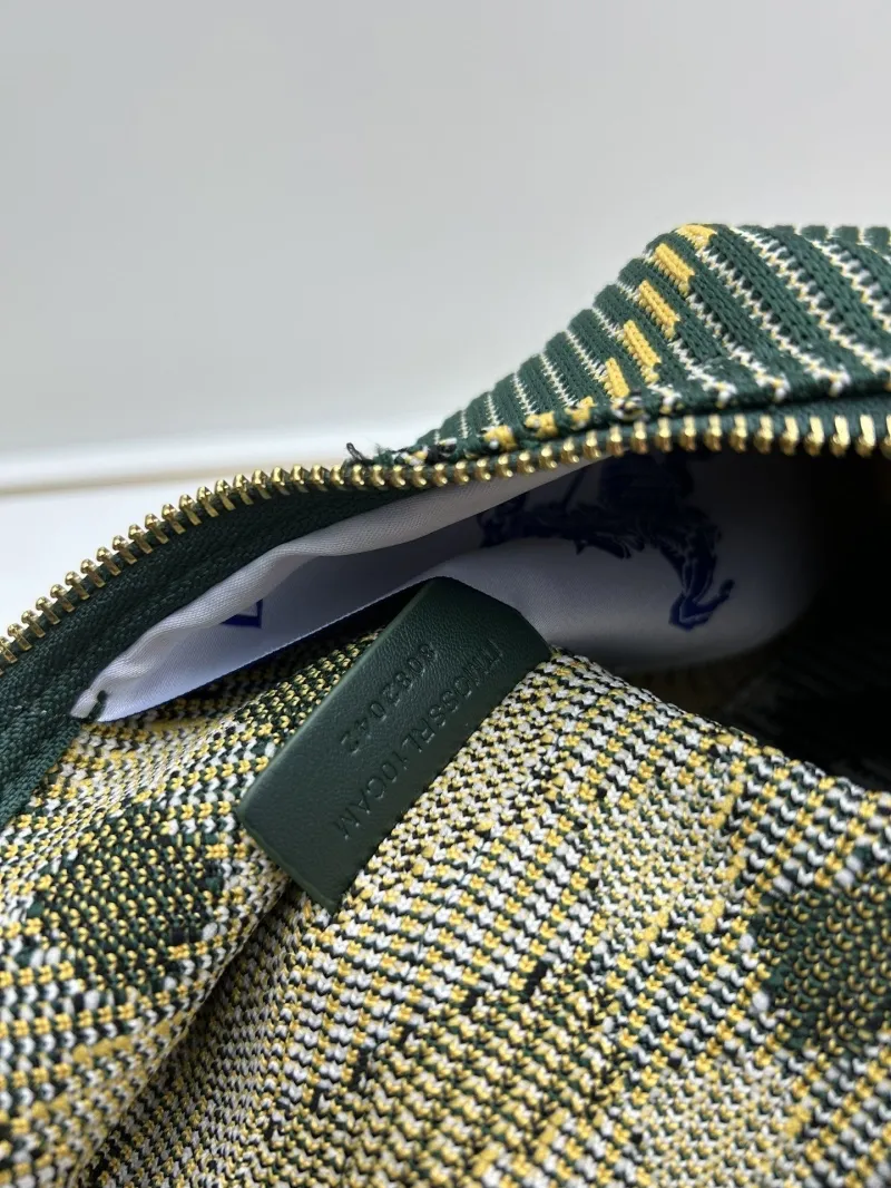Burberry Green Plaid Top Handle Bag 8421 - Image 8