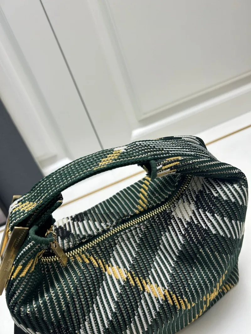 Burberry Green Plaid Top Handle Bag 8421 - Image 8