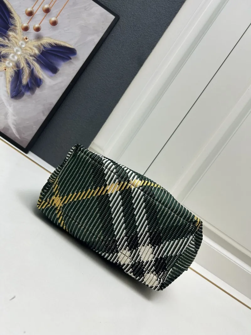 Burberry Green Plaid Top Handle Bag 8421 - Image 9