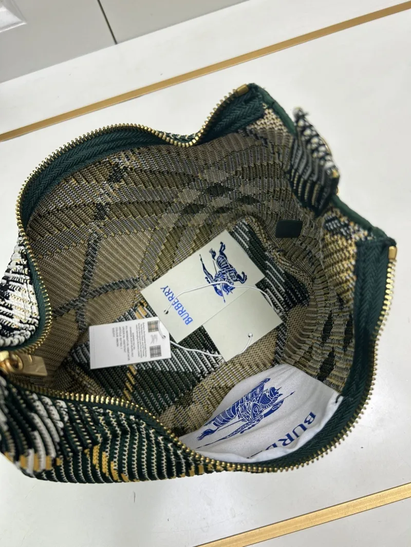 Burberry Green Plaid Top Handle Bag 8421 - Image 10