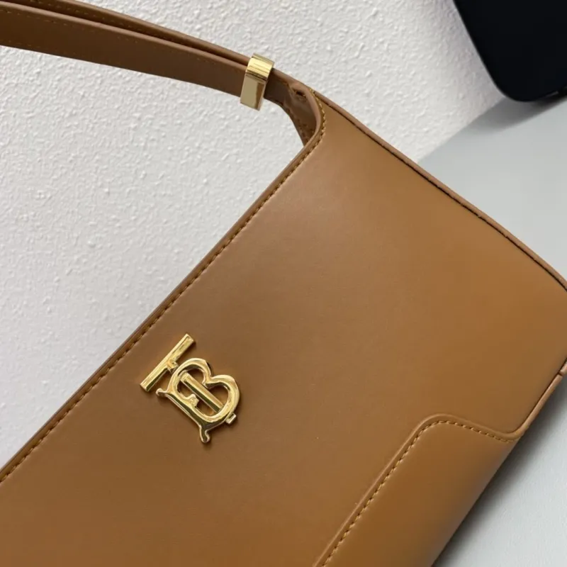 Burberry Brown Leather Shoulder Bag 8031 - Image 4