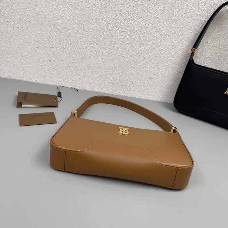 Burberry Brown Leather Shoulder Bag 8031 - Image 6