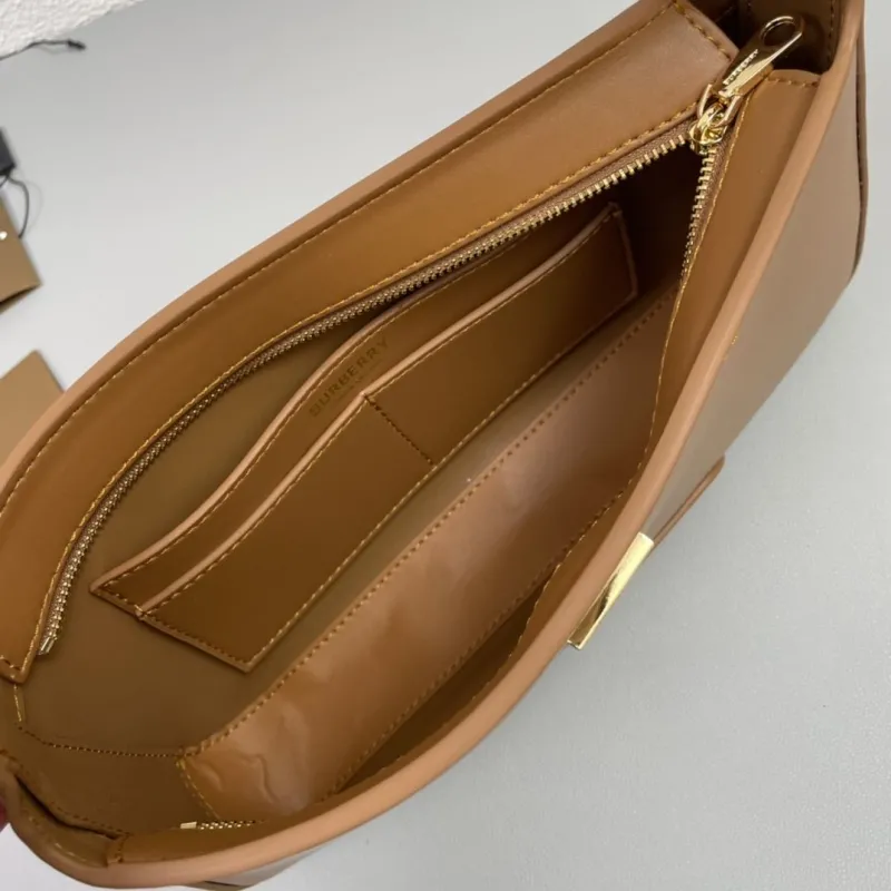 Burberry Brown Leather Shoulder Bag 8031 - Image 8