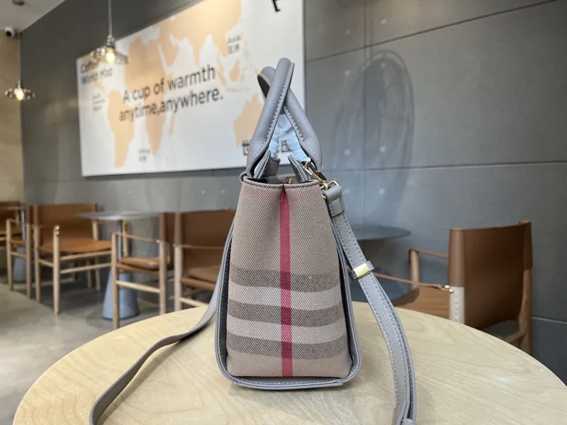 Burberry Gray Top Handle Crossbody Bag - Image 3