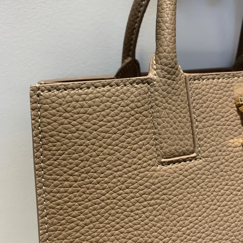 Burberry Taupe Top Handle Tote Bag 28 - Image 3