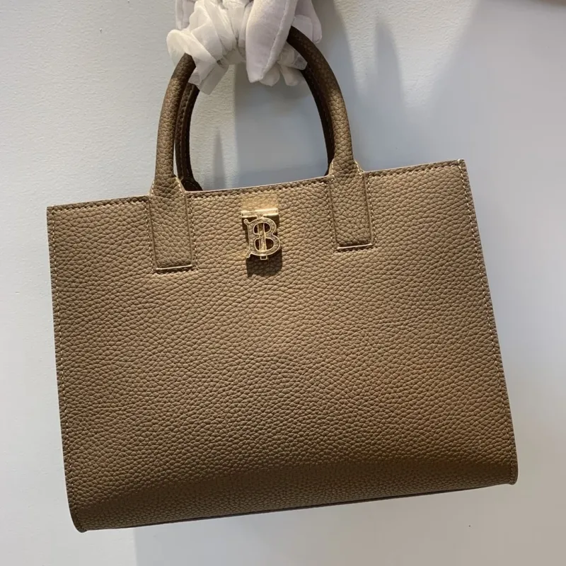 Burberry Taupe Top Handle Tote Bag 28 - Image 4
