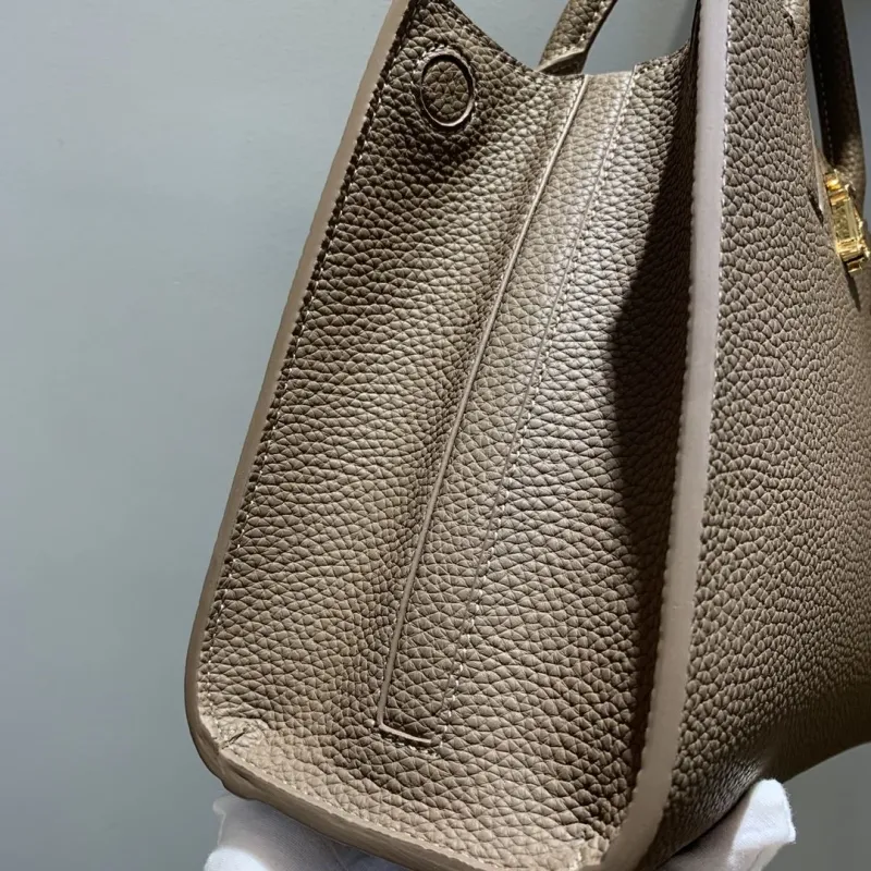 Burberry Taupe Top Handle Tote Bag 28 - Image 5