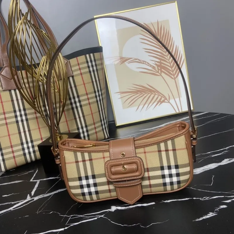 Burberry Brown Vintage Check Shoulder Bag