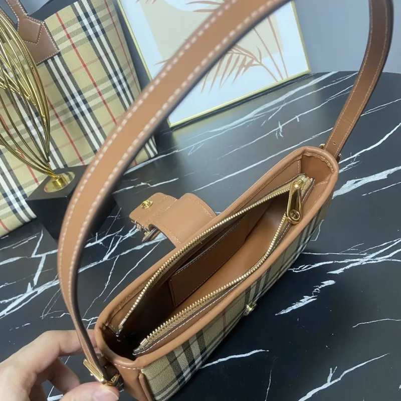 Burberry Brown Vintage Check Shoulder Bag - Image 5