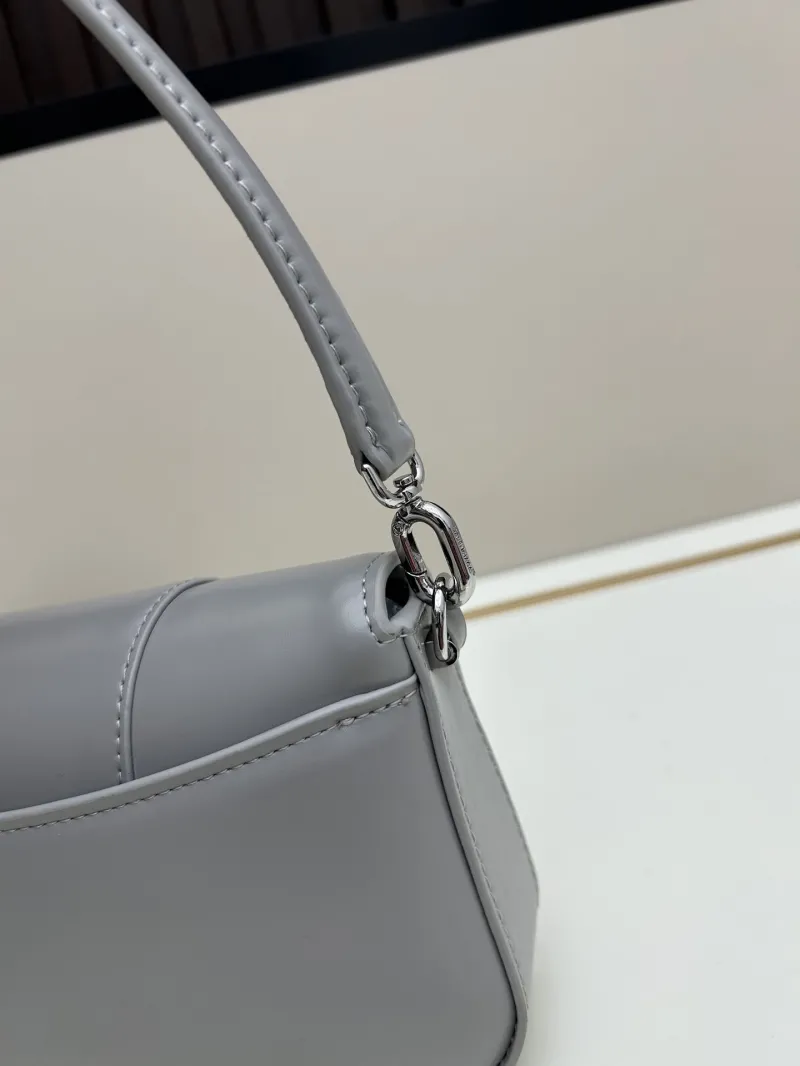 Balenciaga Gray Leather Crossbody Shoulder Bag 02606 - Image 6