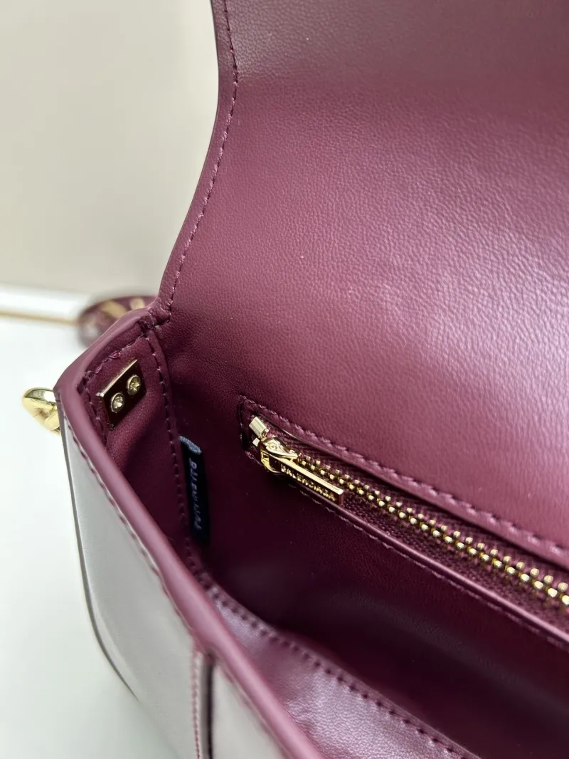 Burberry Burgundy Convertible Shoulder Bag 02606 - Image 8