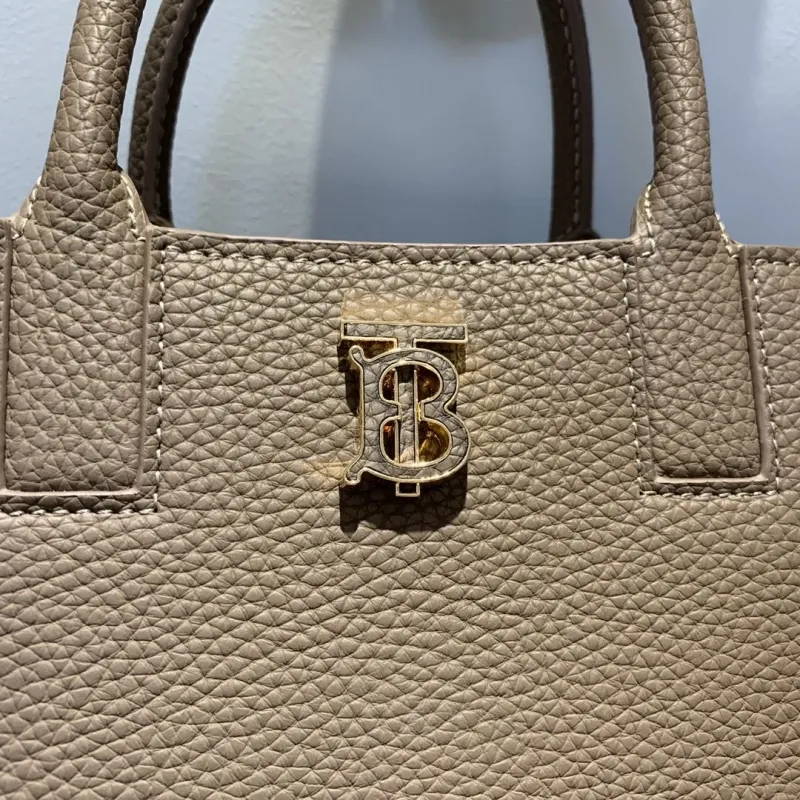 Alternative view of Burberry Taupe Leather Top Handle Bag