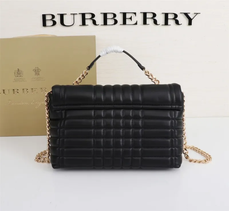 Alternative view of Burberry Black Quilted Top Handle Shoulder Bag