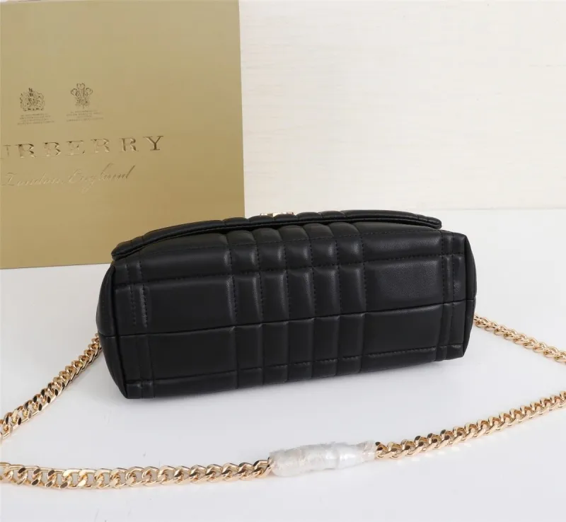 Burberry Black Quilted Top Handle Shoulder Bag - Image 4
