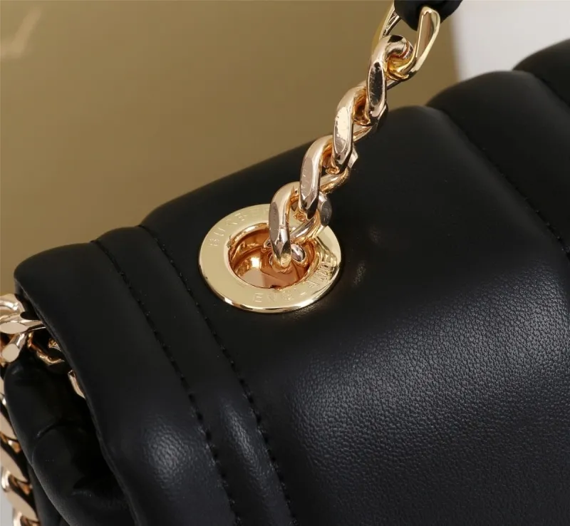 Burberry Black Quilted Top Handle Shoulder Bag - Image 5