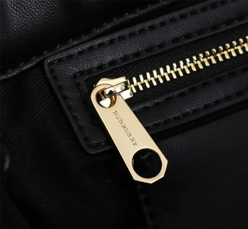 Burberry Black Quilted Top Handle Shoulder Bag - Image 6