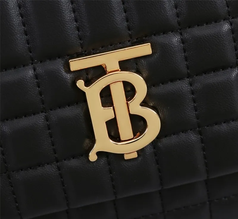Burberry Black Quilted Top Handle Shoulder Bag - Image 8