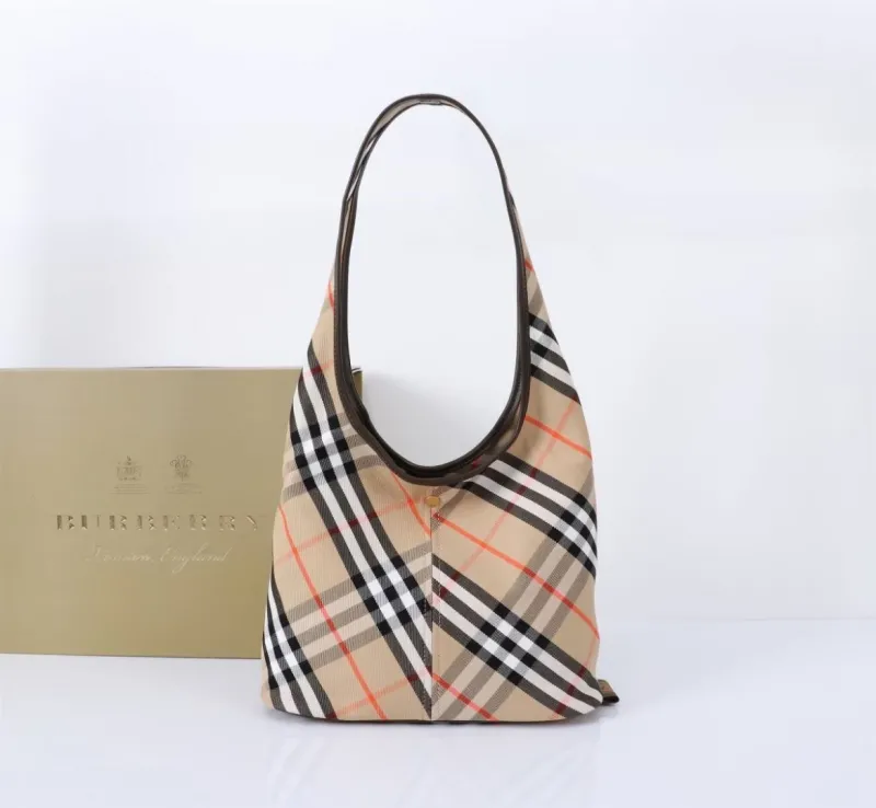 Alternative view of Burberry Classic Check Hobo Shoulder Bag with Pouch