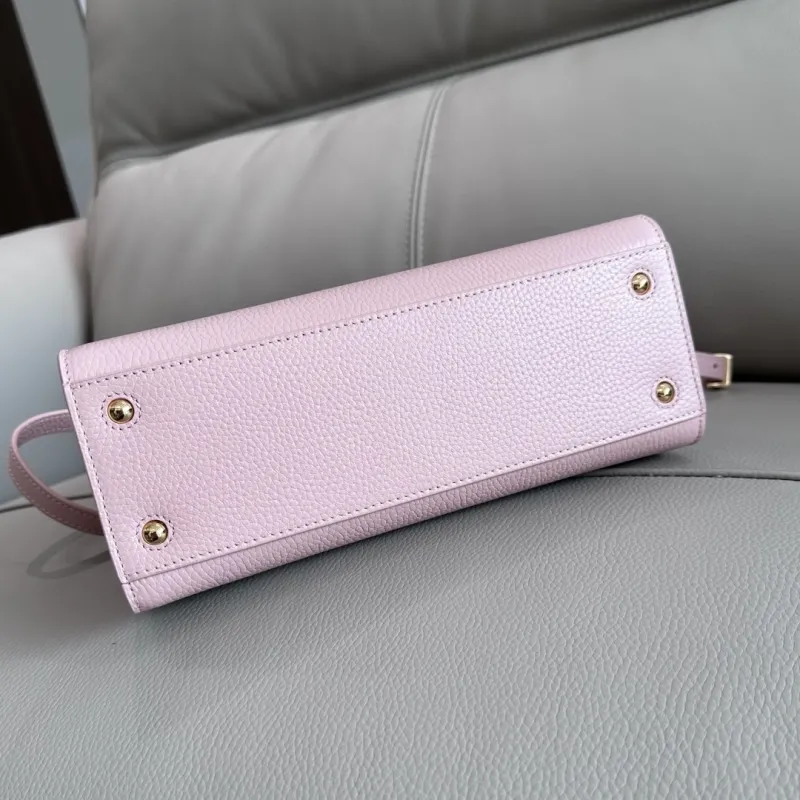 Burberry Pink Leather Top Handle Crossbody Tote Bag 53 - Image 4