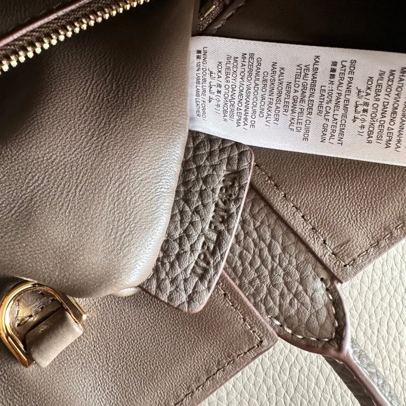 Burberry Gray Leather Top Handle Tote Bag 54 - Image 9