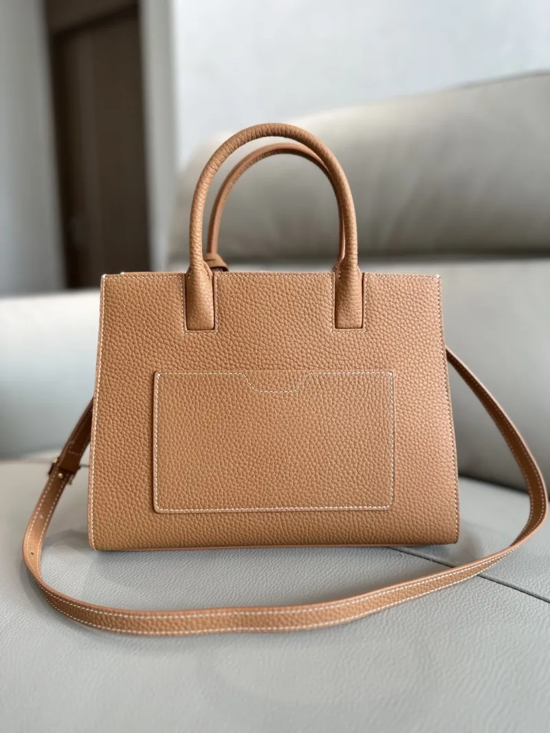 Alternative view of Burberry Tan Leather Top Handle Tote Bag 55