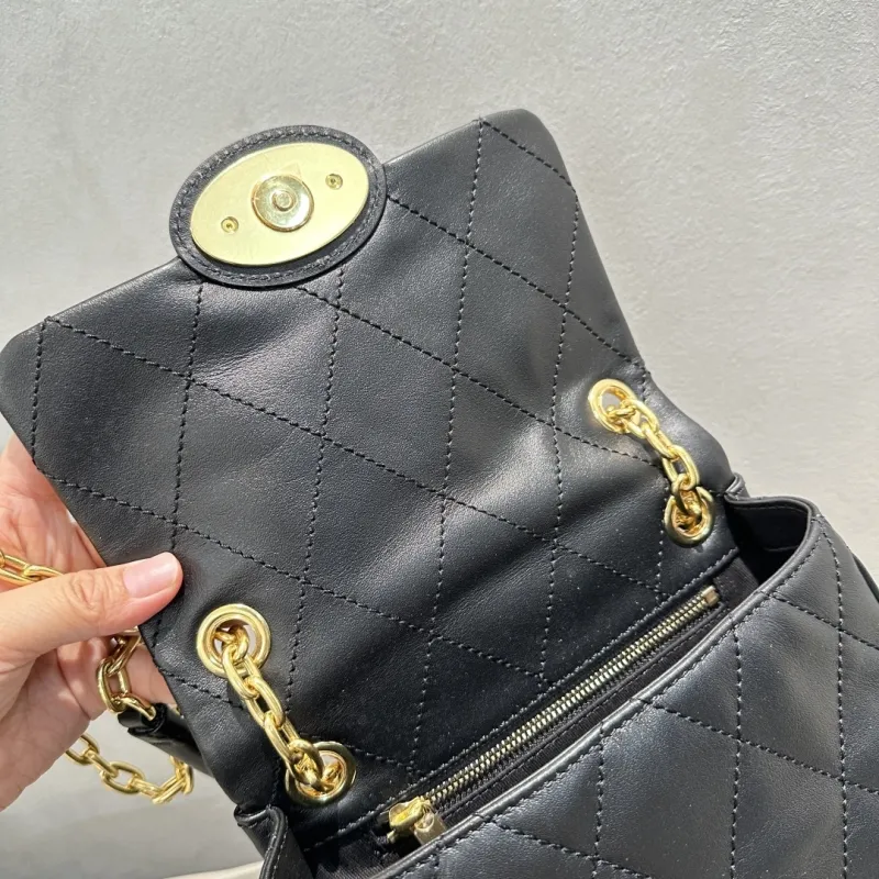 Burberry Black Quilted Top Handle Crossbody Bag - Image 6