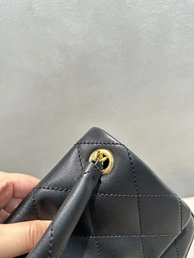 Burberry Black Quilted Top Handle Crossbody Bag - Image 8