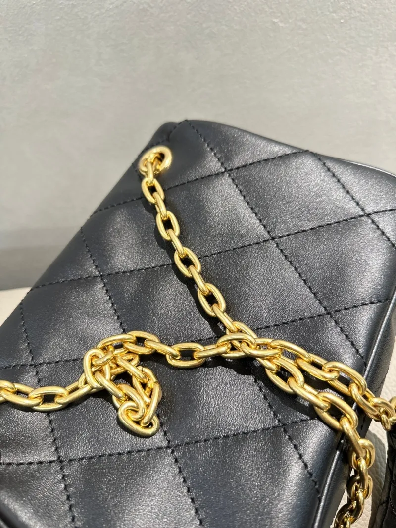 Burberry Black Quilted Top Handle Crossbody Bag - Image 9