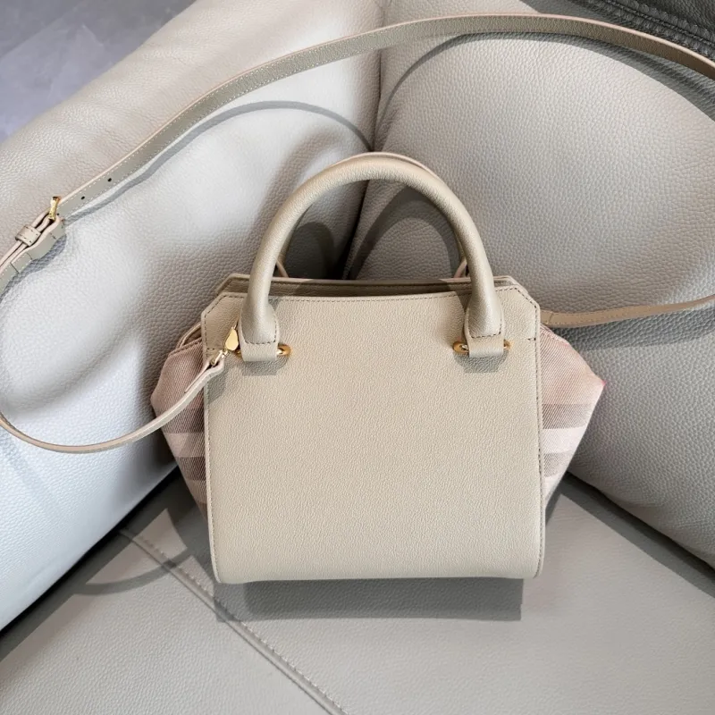 Burberry Light Gray Top Handle Crossbody Bag