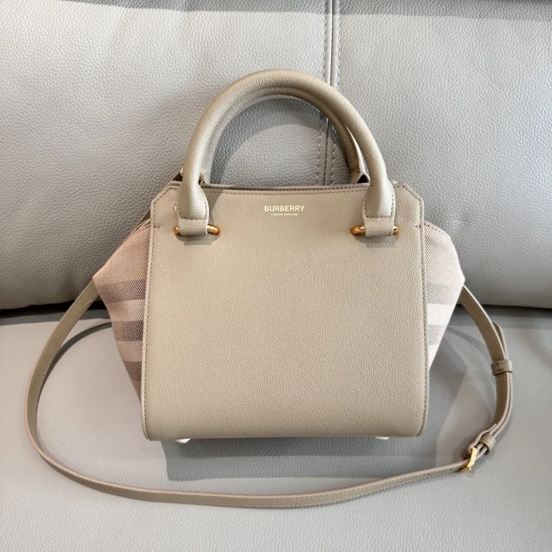 Burberry Light Gray Top Handle Crossbody Bag - Image 3