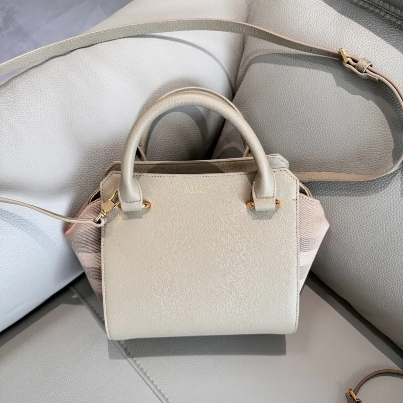 Burberry Light Gray Top Handle Crossbody Bag - Image 5