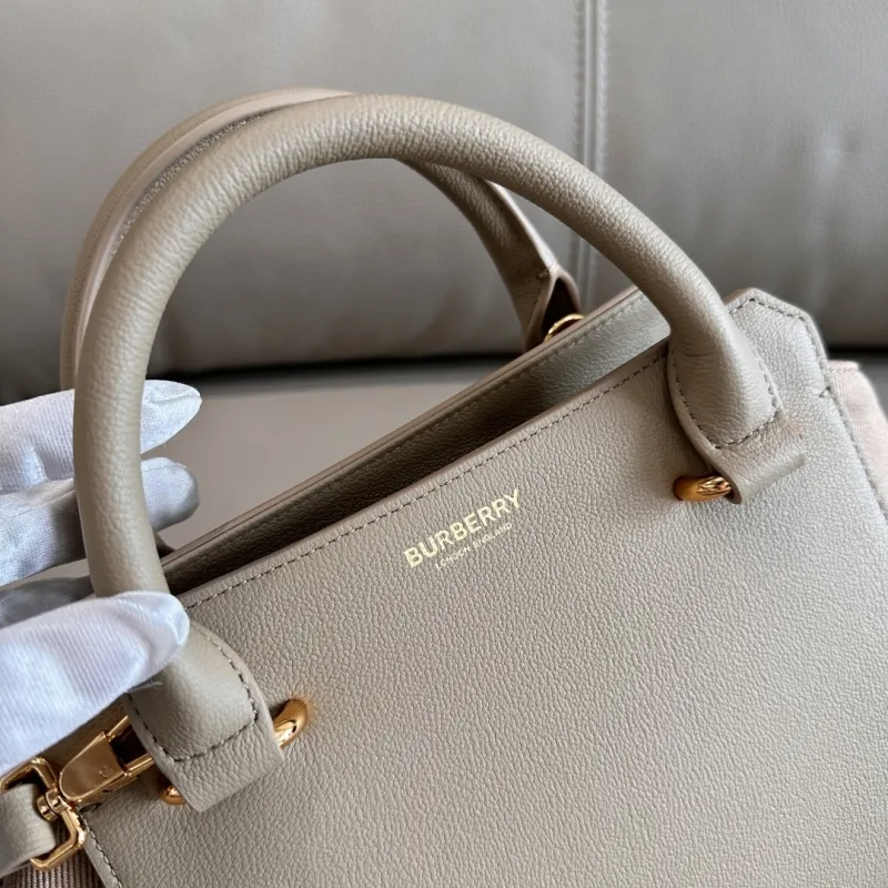 Burberry Light Gray Top Handle Crossbody Bag - Image 6