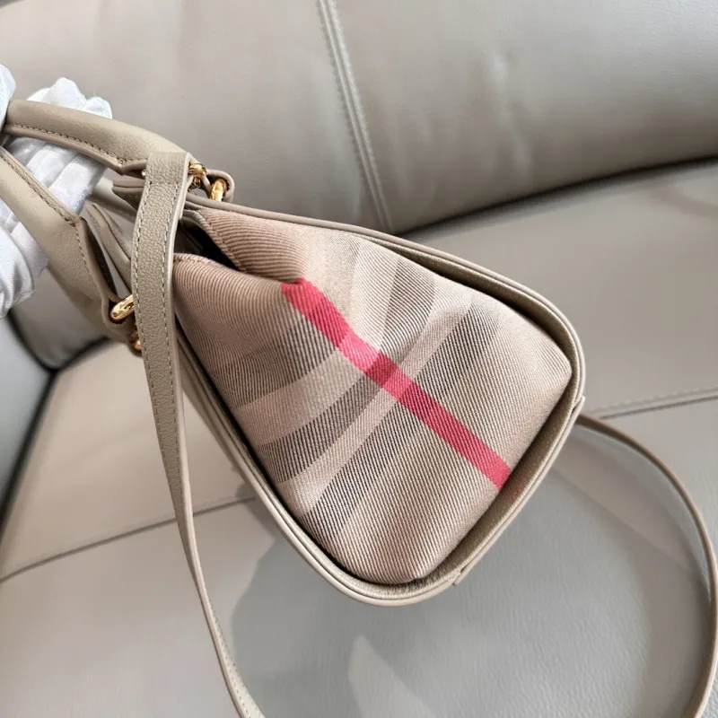Burberry Light Gray Top Handle Crossbody Bag - Image 7