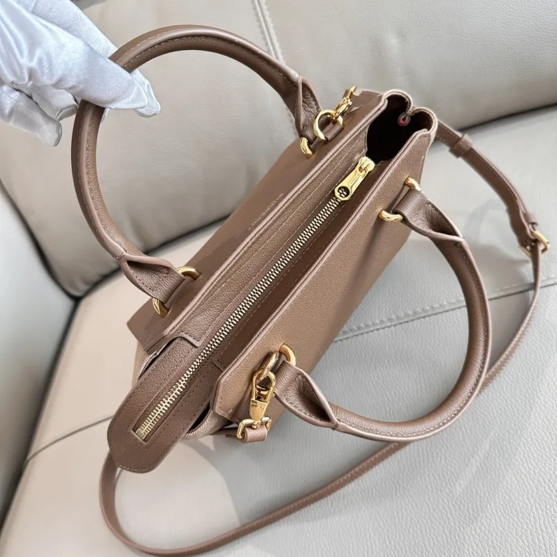 Burberry Brown Leather Top Handle Crossbody Bag - Image 7