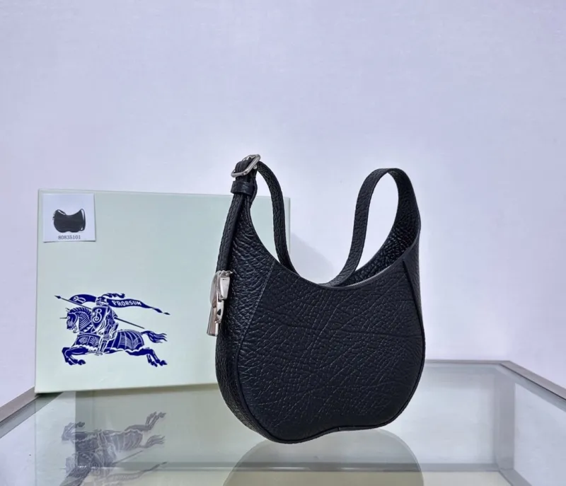 Alternative view of Burberry Black Leather Hobo Shoulder Bag