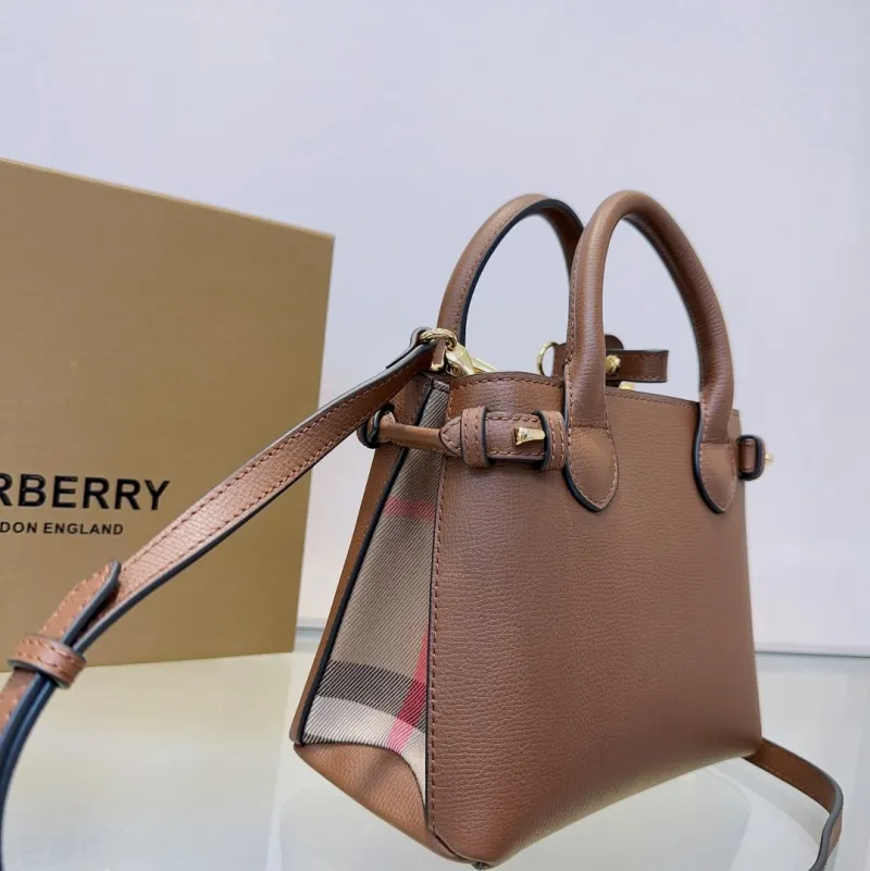 Burberry Brown Small Top Handle Crossbody Bag - Image 3