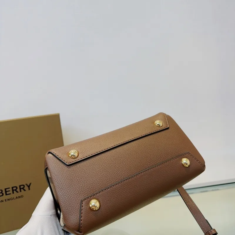 Burberry Brown Small Top Handle Crossbody Bag - Image 6