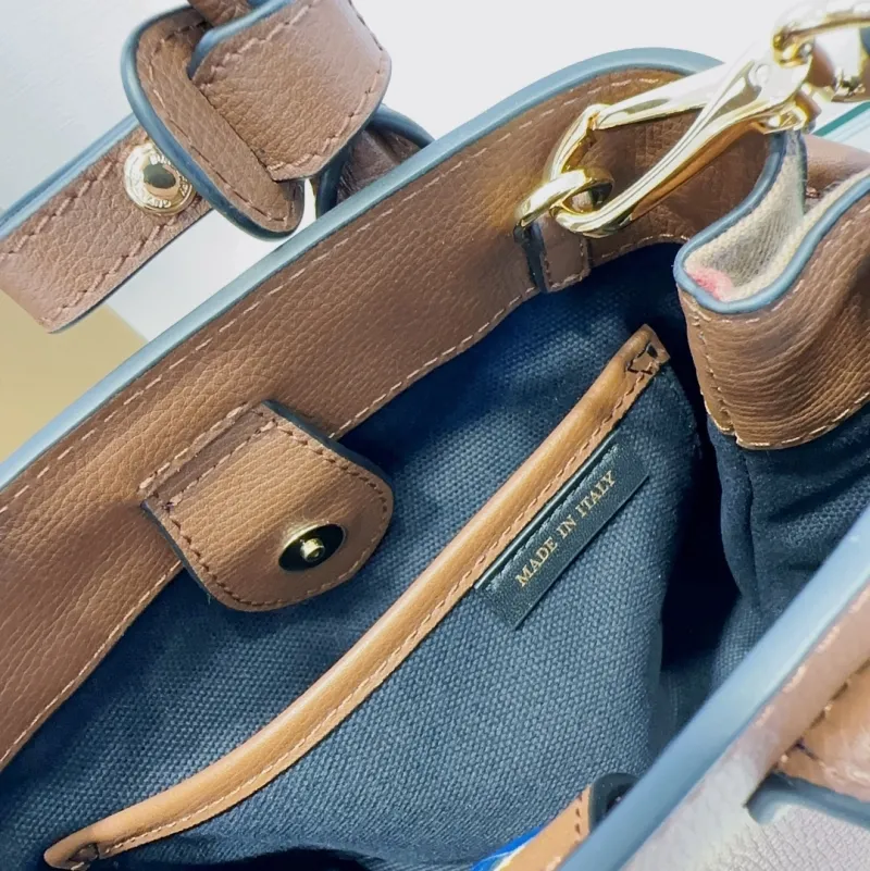 Burberry Brown Small Top Handle Crossbody Bag - Image 9