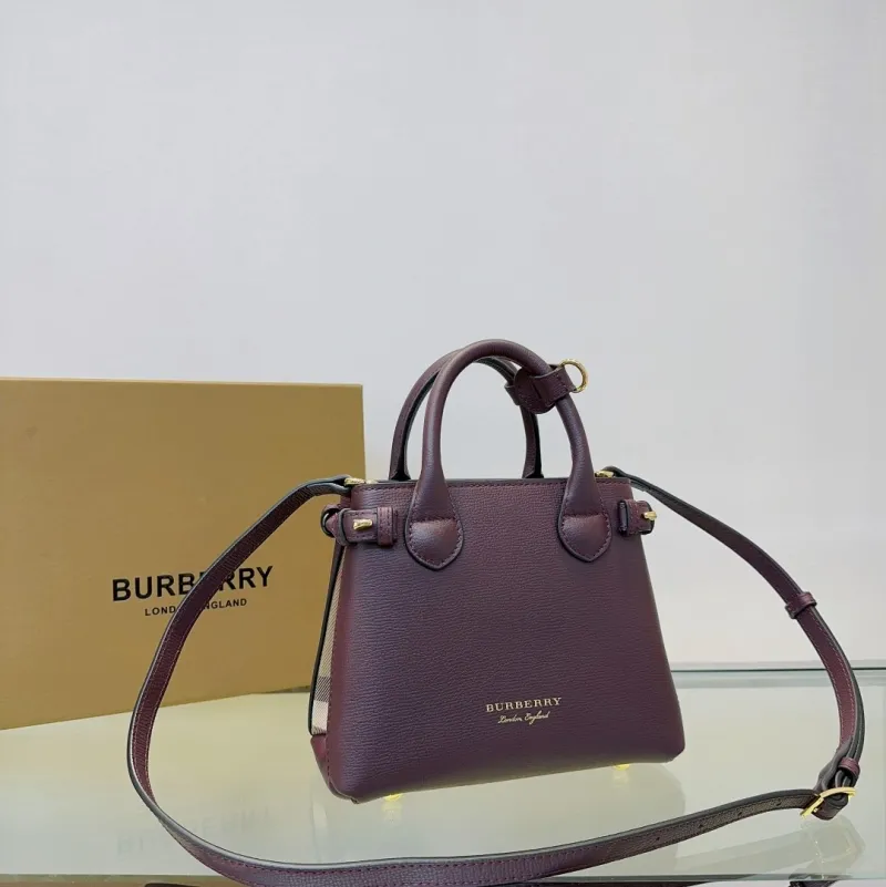 Alternative view of Burberry Dark Purple Small Top Handle Crossbody Bag