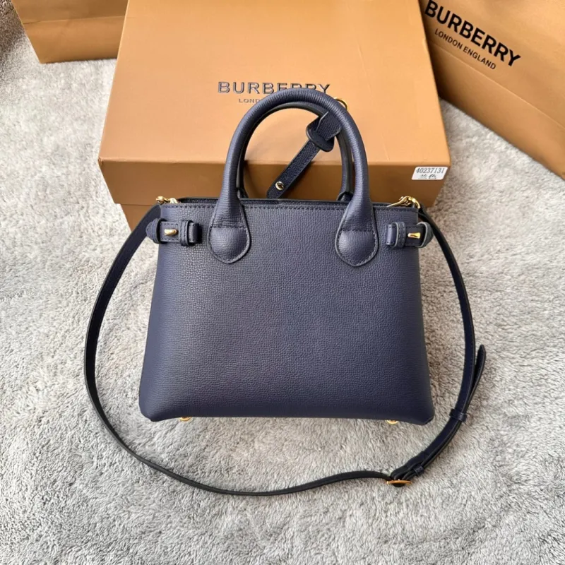 Alternative view of Burberry Navy Leather Mini Top Handle Bag