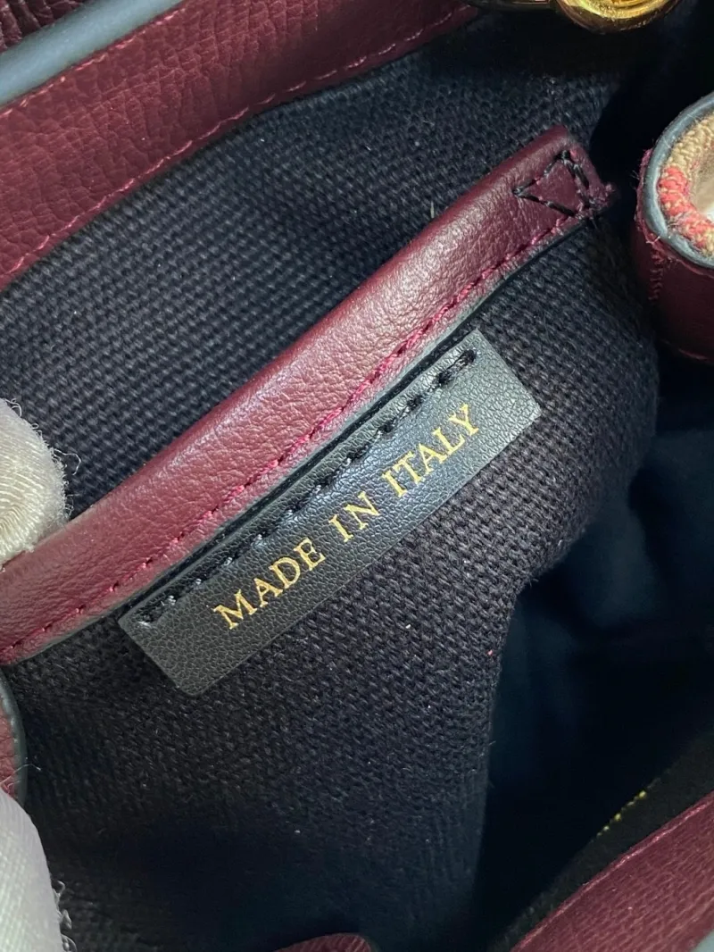 Burberry Burgundy Leather Top Handle Crossbody Bag - Image 7