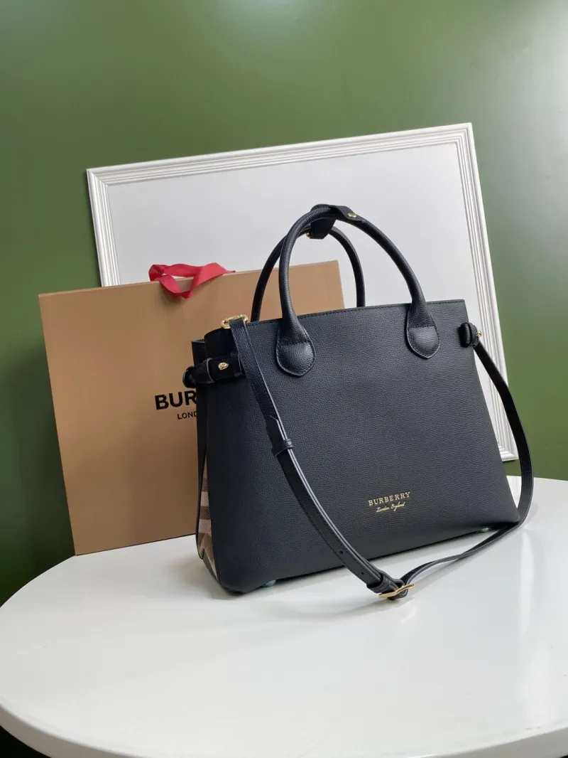 Alternative view of Burberry Black Leather Top Handle Shoulder Bag