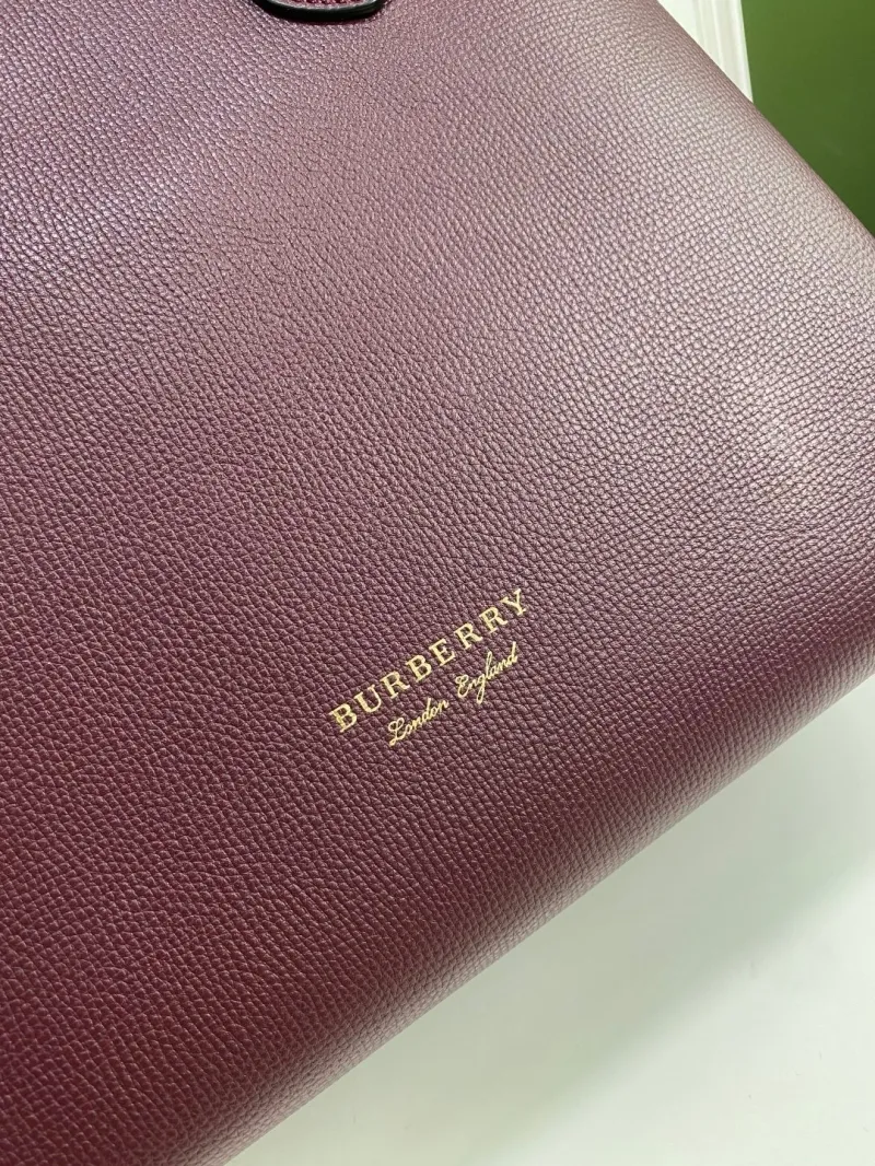 Burberry Dark Purple Top Handle Tote Bag 78 - Image 4