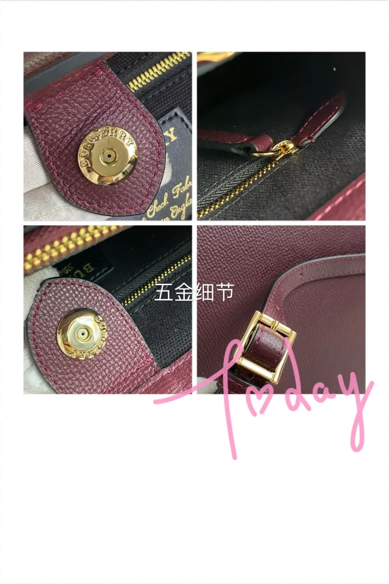 Burberry Dark Purple Top Handle Tote Bag 78 - Image 9