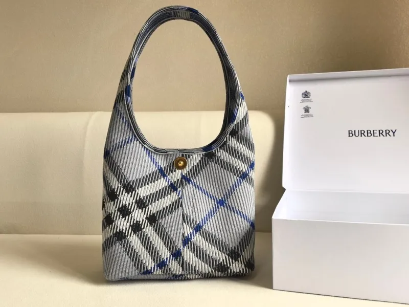 Burberry Blue Check Hobo Bag 81