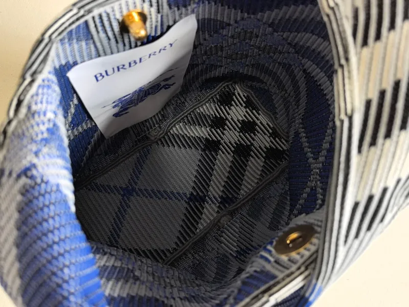 Burberry Blue Check Hobo Bag 81 - Image 6