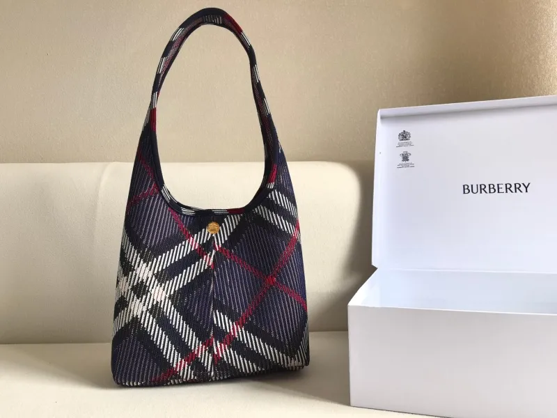 Burberry Navy Check Shoulder Bag 82