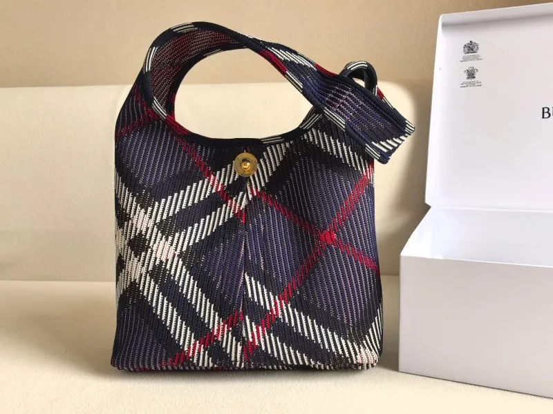 Alternative view of Burberry Navy Check Shoulder Bag 82