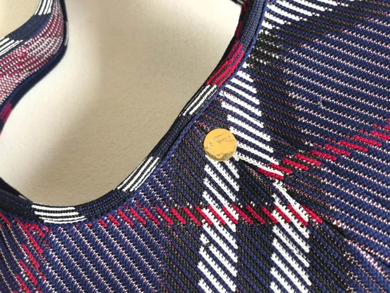 Burberry Navy Check Shoulder Bag 82 - Image 5